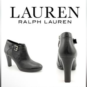 💥LAUREN Ralph Lauren Maleah Leather Ankle Shoe Bootie💥 NEW